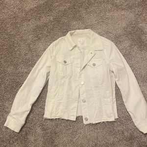 White Jean Jacket- Small